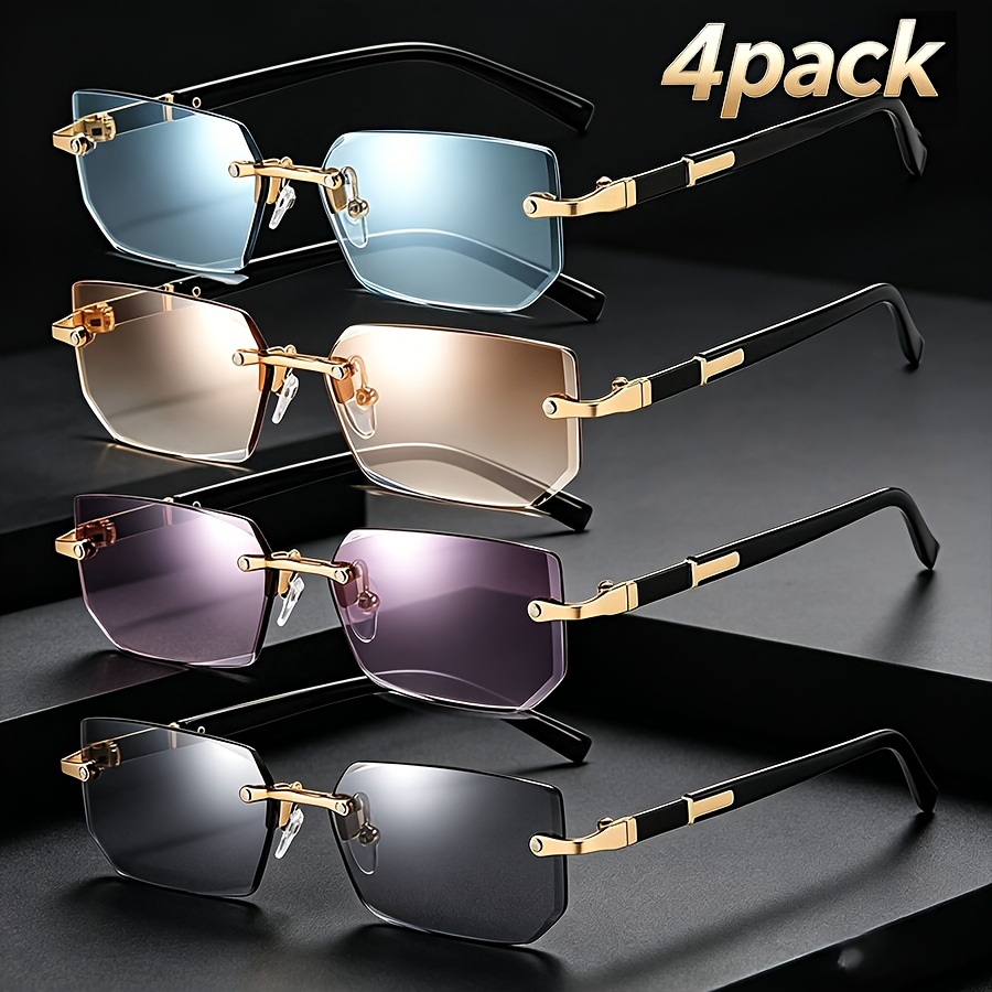 4 Fashion Glasses Set Lightweight Bundle For Wear