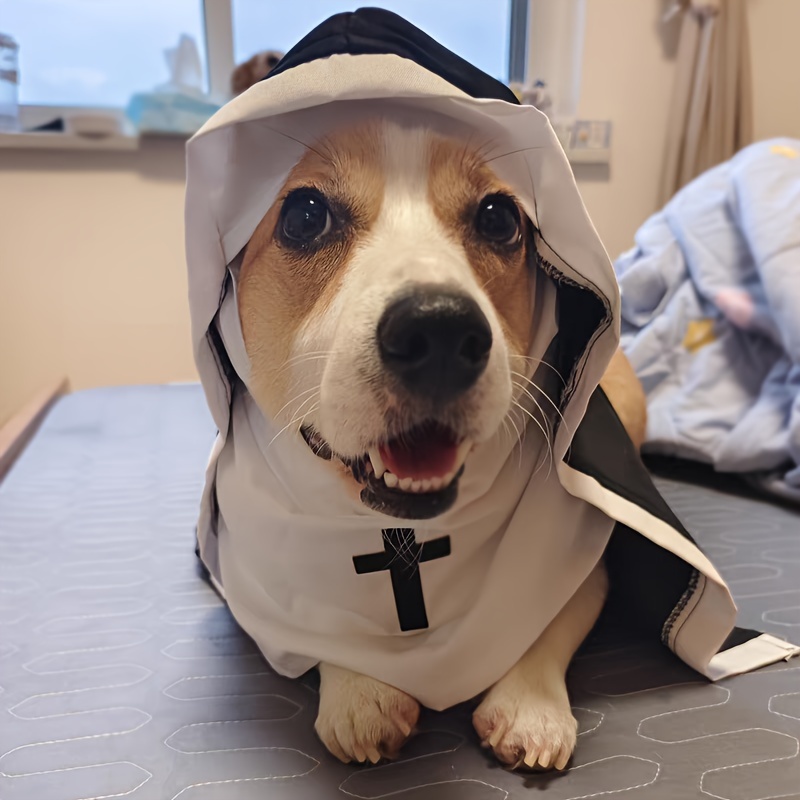 Fantasia de freira para cães