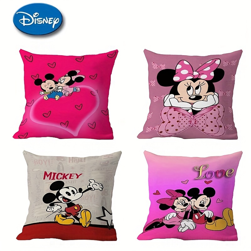 

Disney Mouse Plush Pillowcase - Cute Cartoon Sleeping Cover With Zipper Closure, Perfect For Bedroom, Couch, Dorm Decor & Car Seat - Hand Washable Polyester