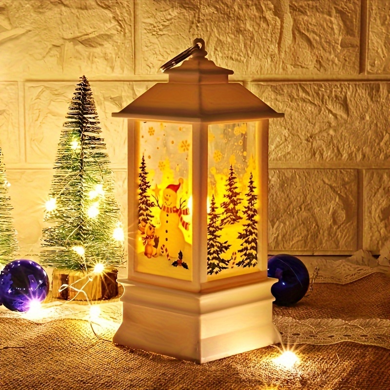 

6-piece Set Of Christmas Led Lantern Decorations, Holiday Desktop Night Light, Free 3 Batteries, Holiday Decorations