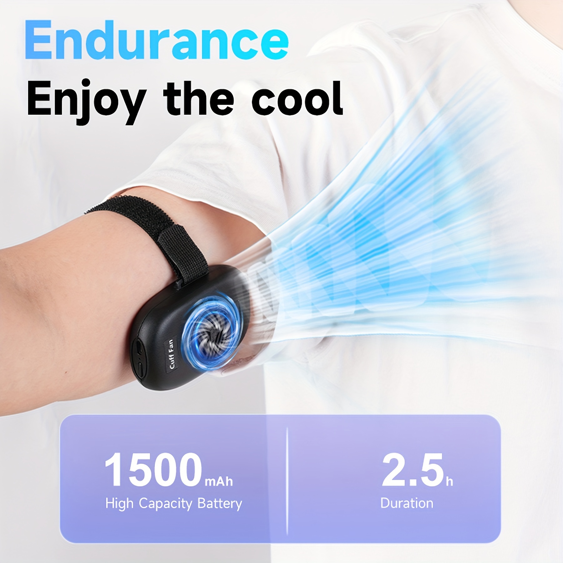 

Arm Cuff Fan Neck Fan Charging, Portable Mini Fan Handheld Bladeless Personal Fan For , Fishing, Outdoor Work