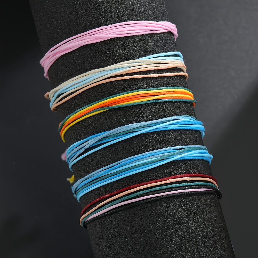 TEMU Conjunto de 6 Pulseras Apilables de Estilo Bohemio y Vacacional, Ajustables, para Hombres y Mujeres, Joyería de Regalo Colorida