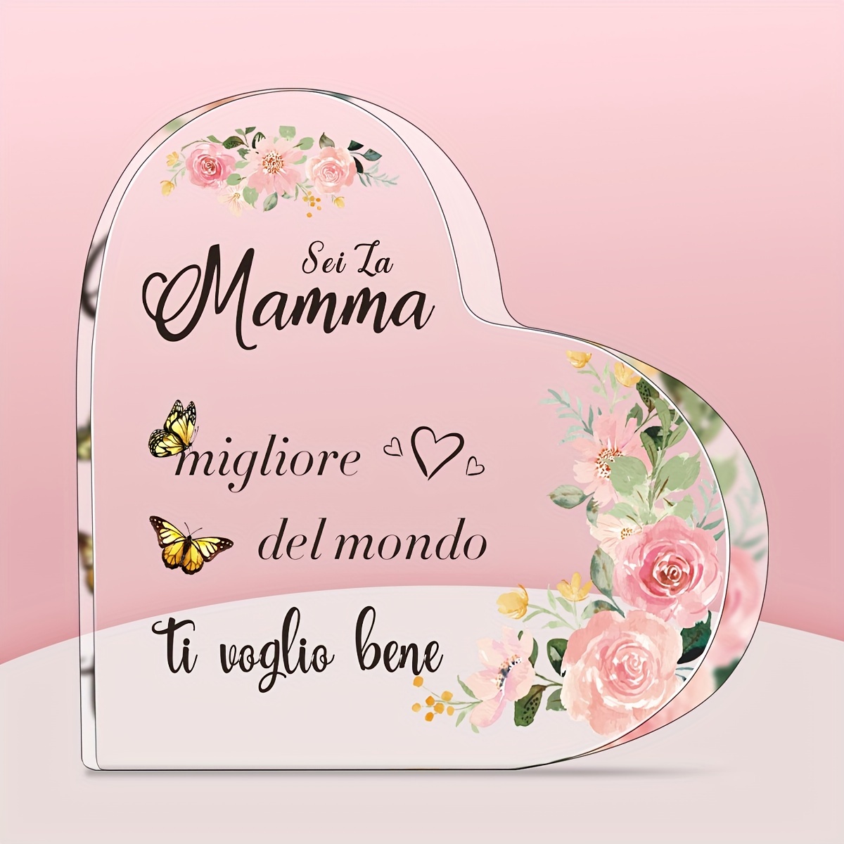 1pc, regalo per la festa della mamma, anniversario della madre, copertura  in vetro rosa angelo, ornamenti per rose di San di Natale, regalo a vento,  piccolo regalo creativo, accessorio per le vacanze