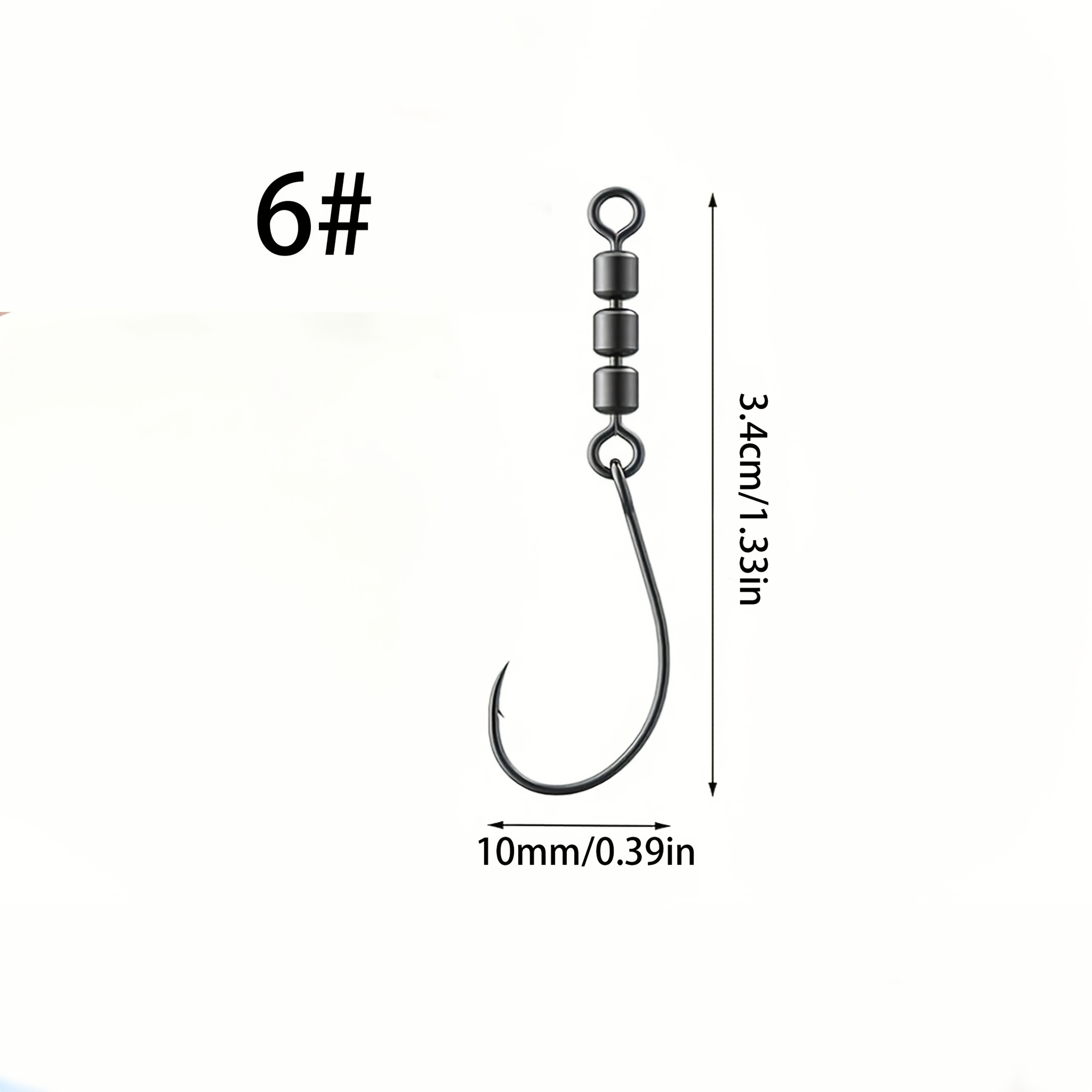 10pcs Trout Spinning Bead Fishing Hooks - High-quality Spinner Hooks Suitable For Freshwater And Saltwater Trout Fishing, Durable Metal Material