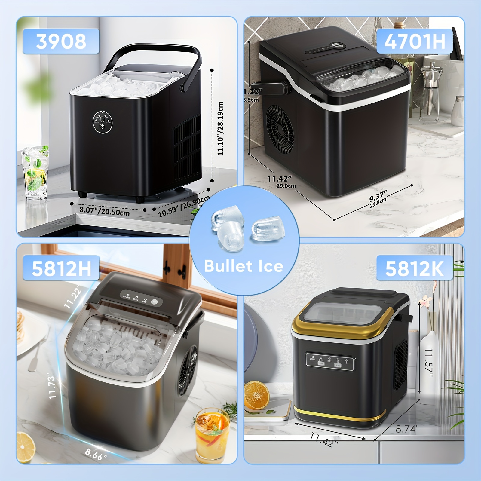  ice makers countertop 35lbs day pebble ice maker machine with ice self cleaning countertop ice maker with ice scoop and ice basket for home kitchen stainless silver details 7