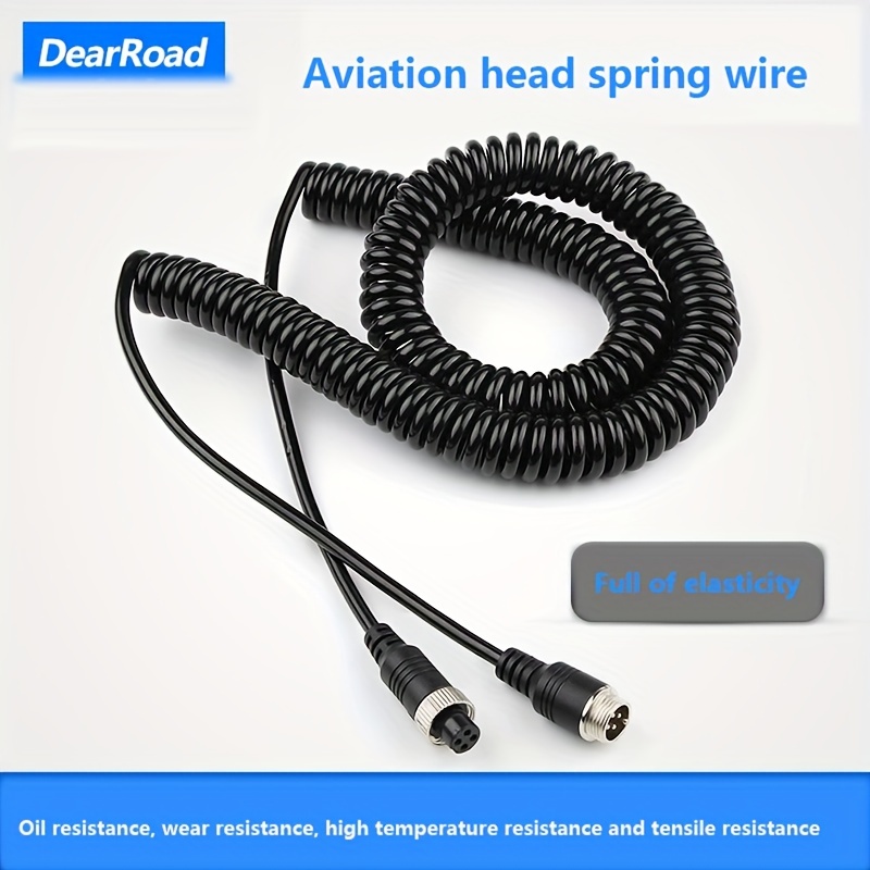 Video Aviation Spring Cable 4 pin Male Female Shielded - Temu