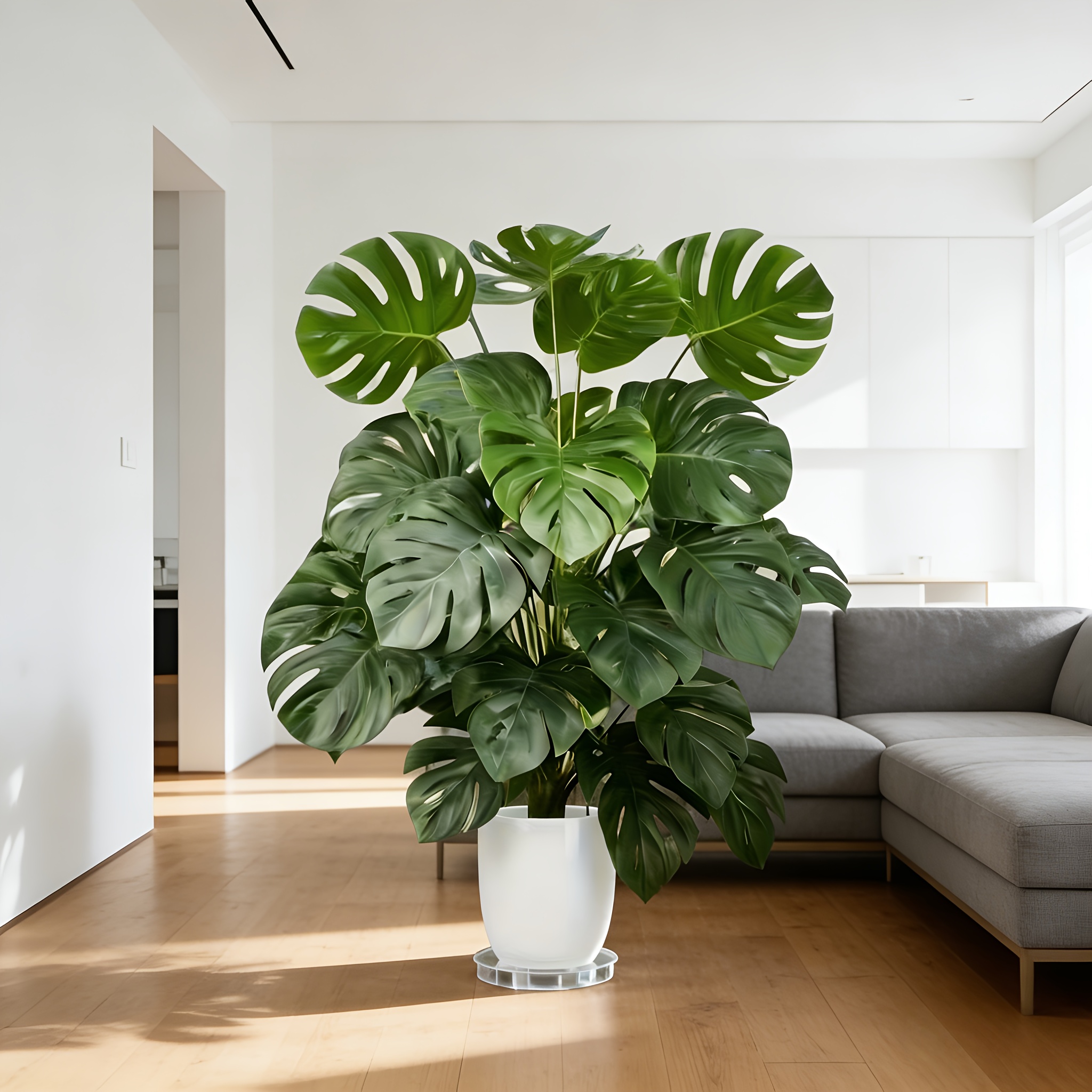 1 Planta Grande de Alta Calidad, Adecuada para Jardines, Interiores, Cabañas, Navidad, Día de San Valentín, Año Nuevo, Pascua, Halloween, Acción de Gracias, Día Nacional de la Libertad | Verde Realista, Exhibición de Piso a Techo CAI444