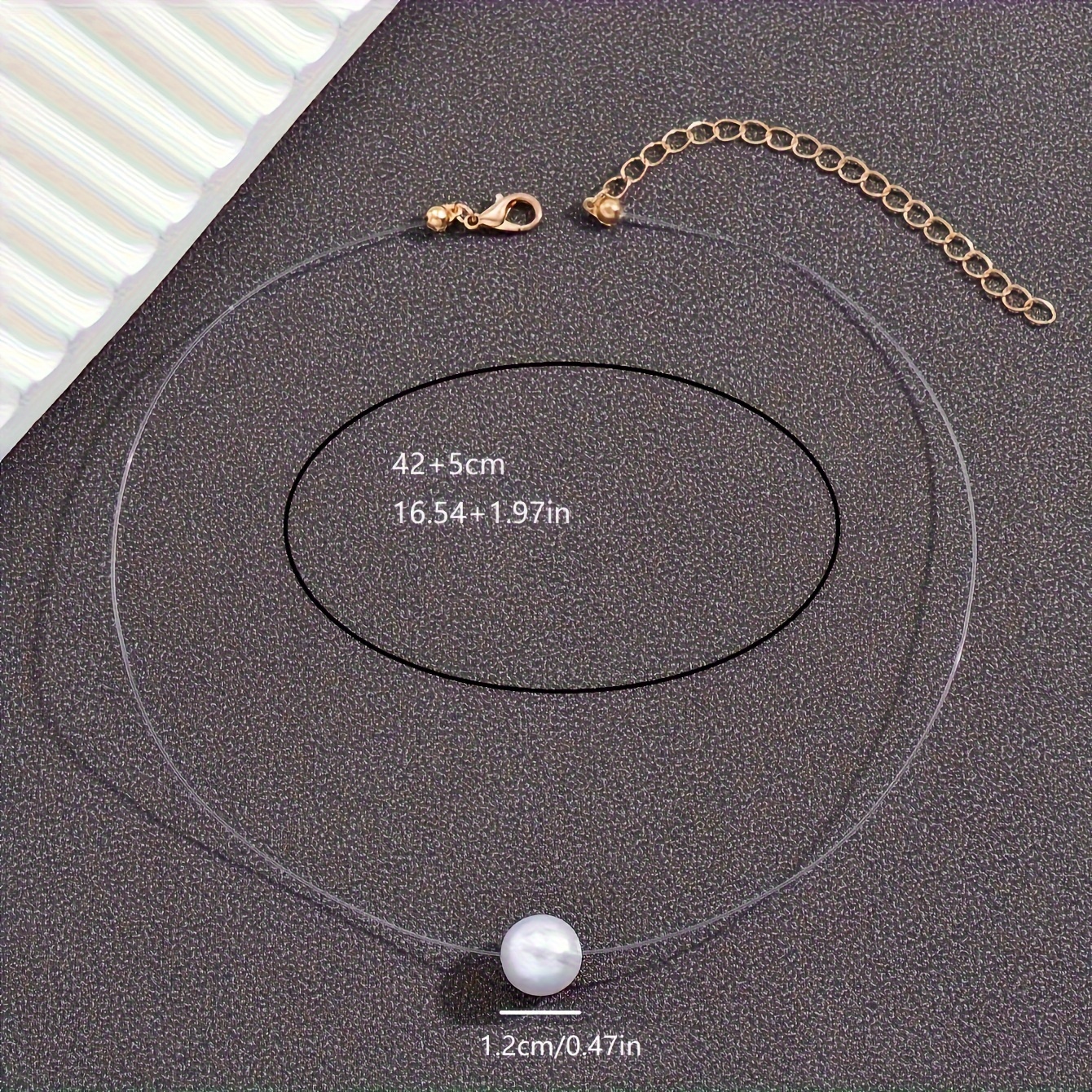 Women's Single Faux Invisible Necklace for Casual Style