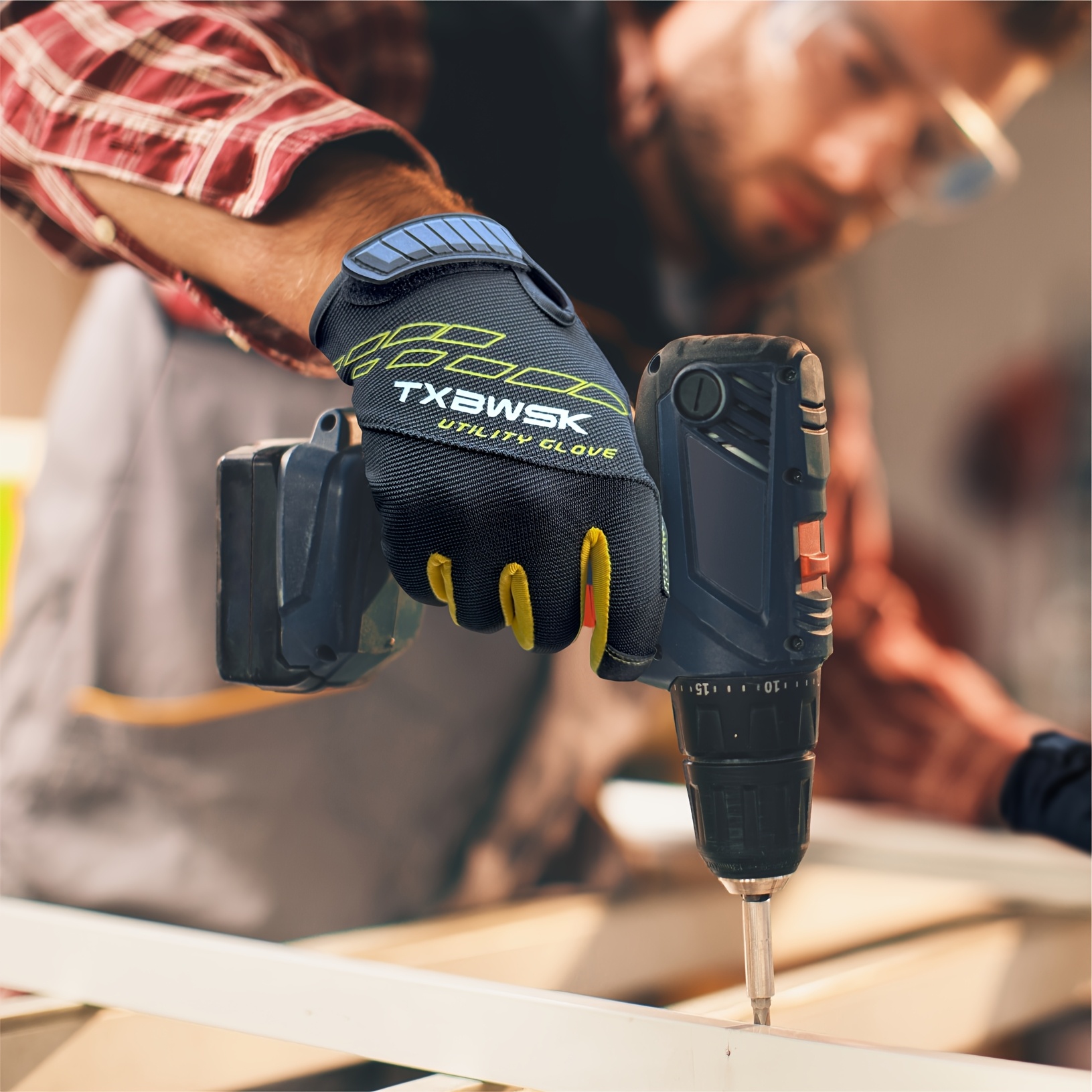 1 Pair of Men's and Women's High Performance Universal Work Gloves, Mechanic Gloves, Compatible with Touch Screen, Flexible and Breathable, Suitable for Technicians, Maintenance, Yard Work, Gardening and Outdoor Use
