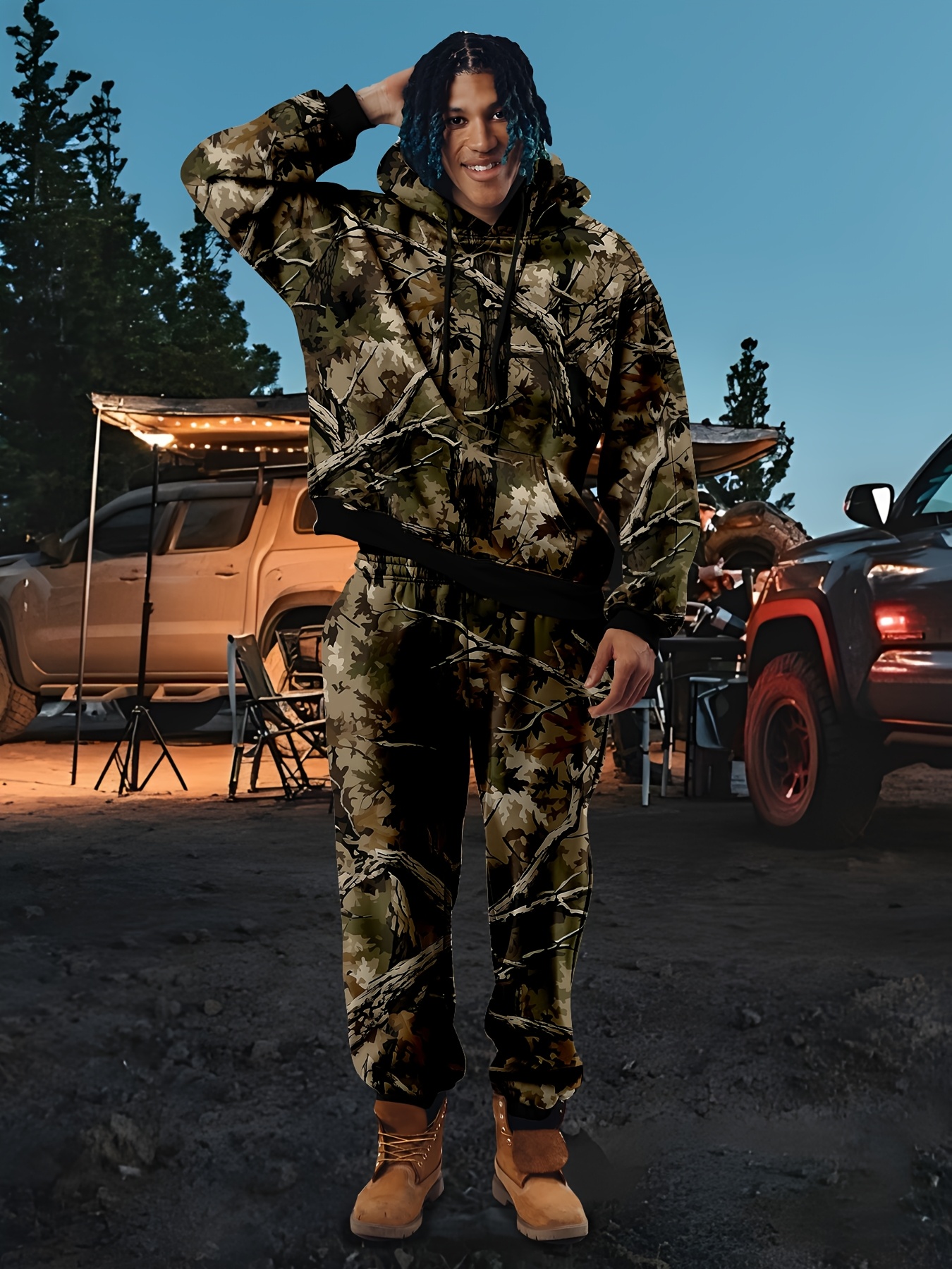 vêtement sport décontracté homme camouflage militaire Temu