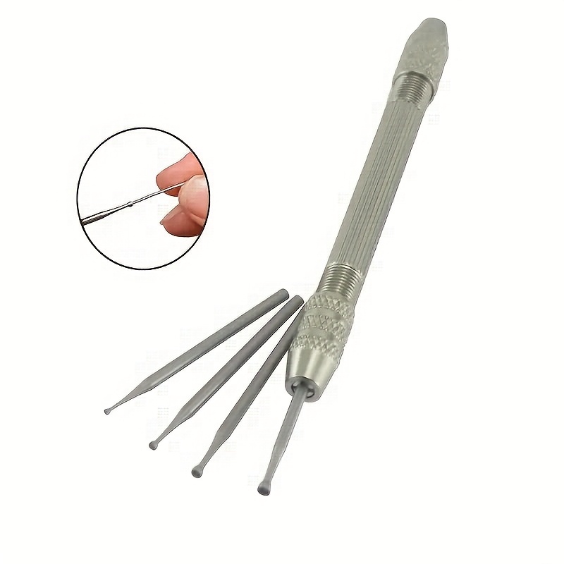 TEMU Set di 5 lame di lucidatura , lime a , strumenti per arrotondare con e punte da trapano, strumento per torsione con da 3/32 di pollice