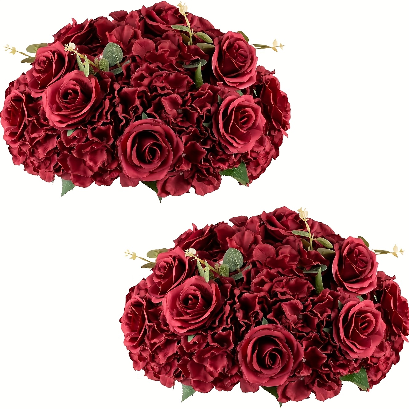 2pcs Faux Flower Ball Candle Holder, European Home Decor, Wedding Decoration, Western Dining Decor, Holder (includes 2 Ties)