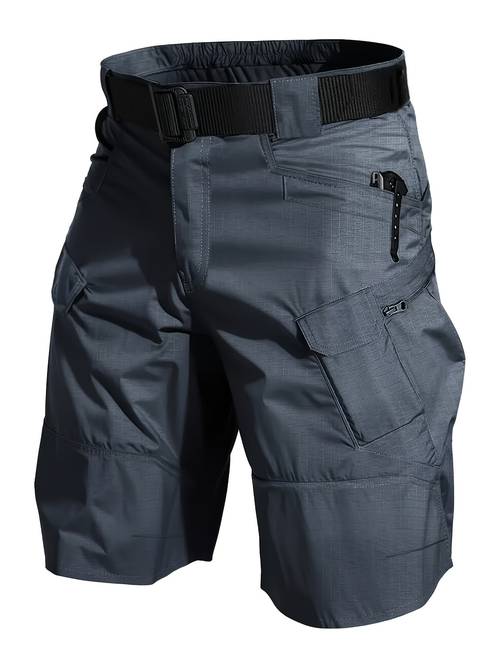 mens cargo shorts multi pocket tear resistant wear resistant and durable solid color summer shorts suitable for outdoor hiking no waistband