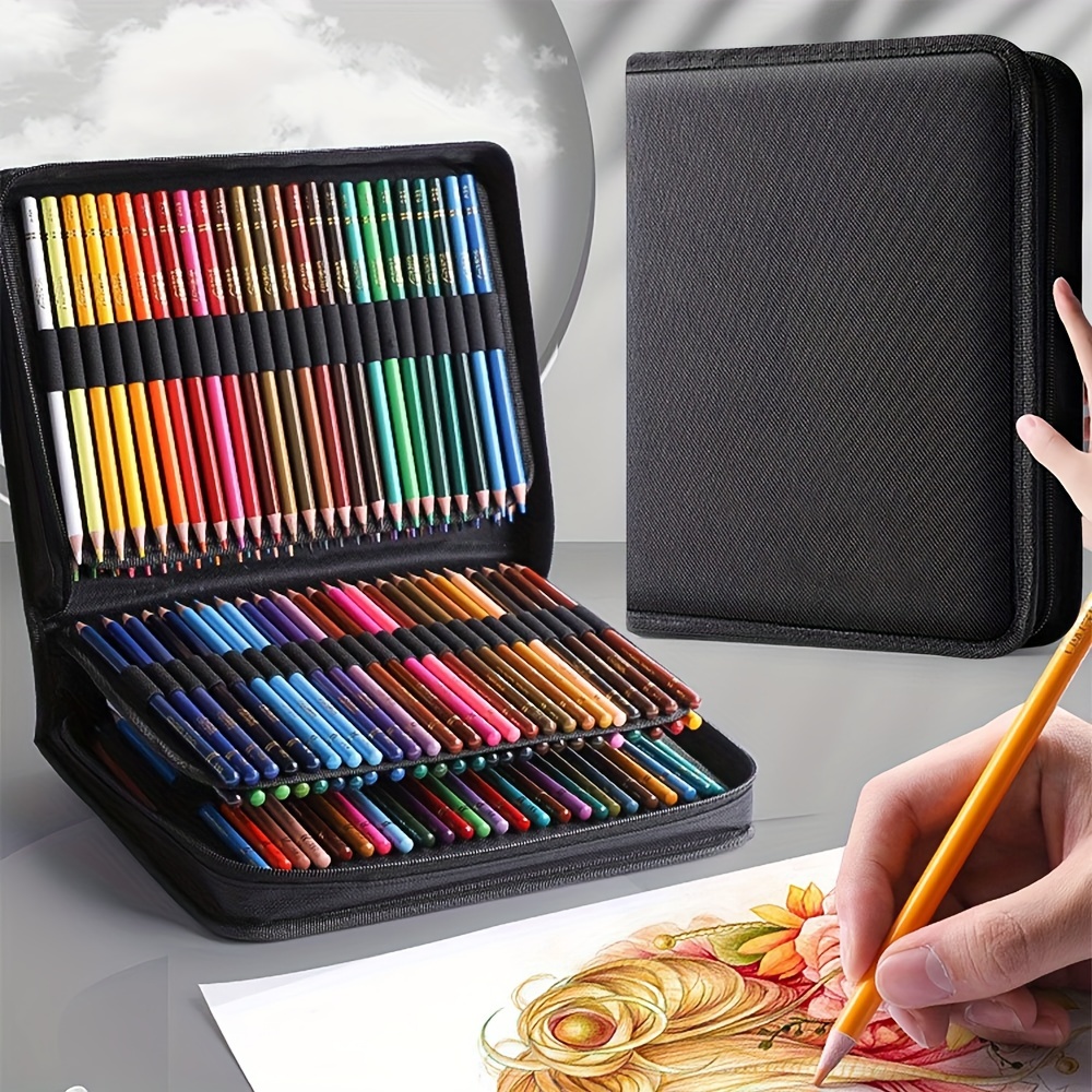 

48/72/120/200-piece Colorful Professional Oil Painting Coloring Pencil Set With Zipper Case, Suitable For Beginners, Artists, Professionals And Colorists