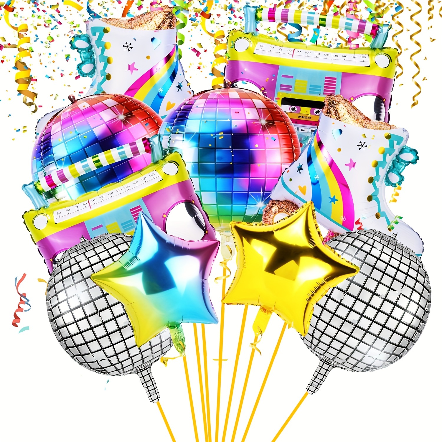 

Lot De 12 Ballons Disco 4D Pour Patins À Roulettes - Idéal Pour Les Fêtes De Bachelorette Disco Des Années 70, 80 Et 90, Décoration De Radio Et Fournitures De Fête D'anniversaire