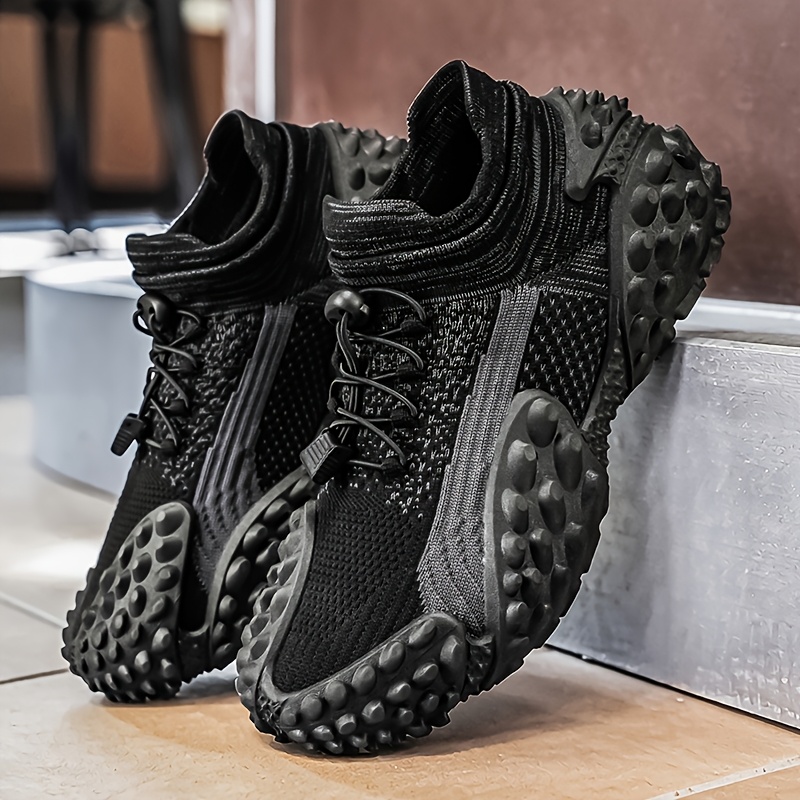 XIOSHENTONG Men's Platform Sneakers - Low-Top Irregular Sole Slippers Suitable for Outdoor, & Daily Wear, Cushioned Insole & PVC Sole, Round Toe Casual Sneakers for, - (Solid Color)
