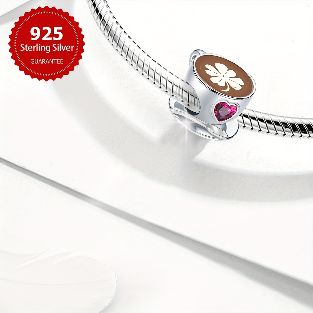 Four Leaf Clover Coffee Beaded Bracelet & Necklace Set