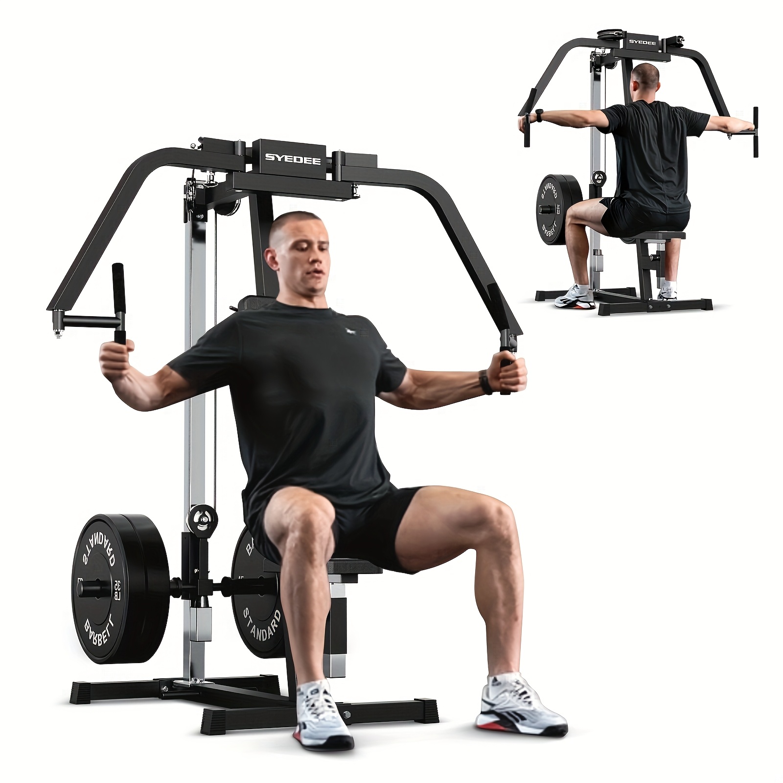 chest fly reverse machine home gym 400lbs weight - Temu