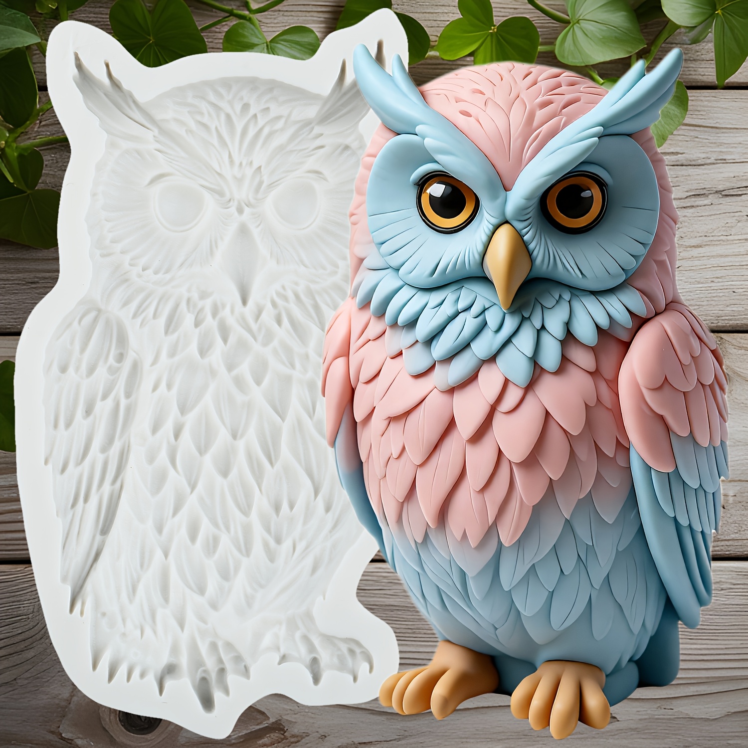 TEMU Owl Silicone Molds Decoration Tools Epoxy Resin Plaster Concrete Mold Suitable For Resin Crafts Polymer Clay Plaster Decoration