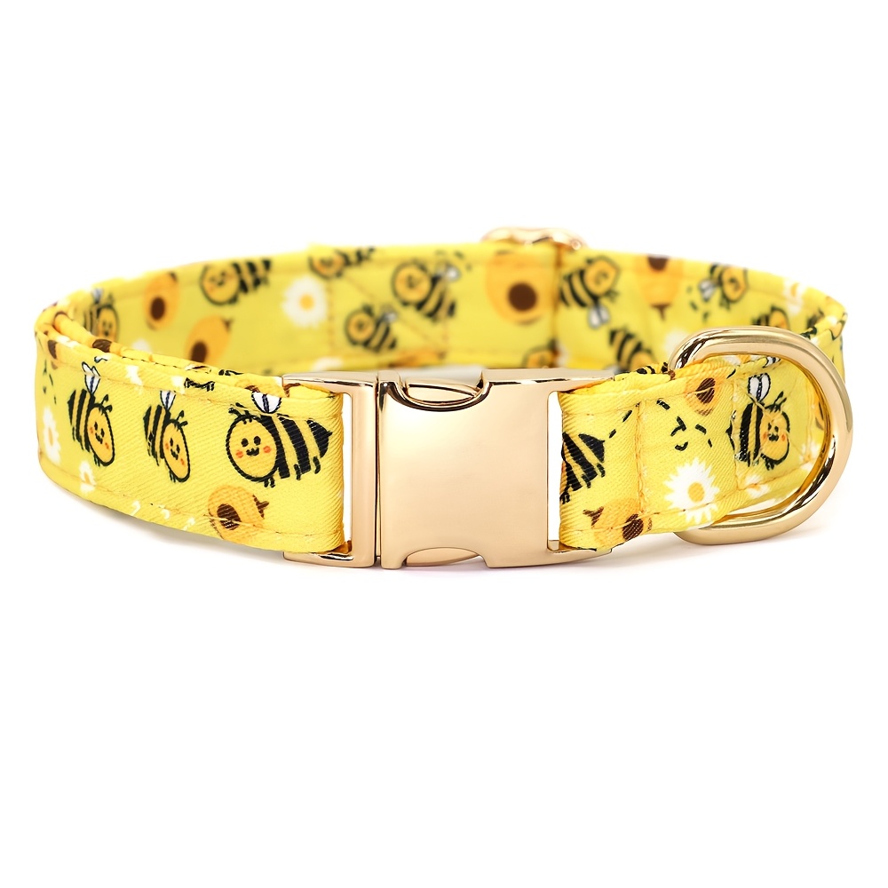 Adjustable Dog ID Collar Flower Pet Necklace
