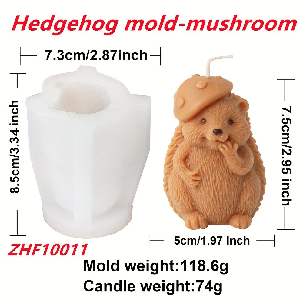 TEMU Stampo in silicone per candela a forma di - Strumento per con di animale, libro per / cuore/ di fungo, statua in gesso, argilla, decorazioni per