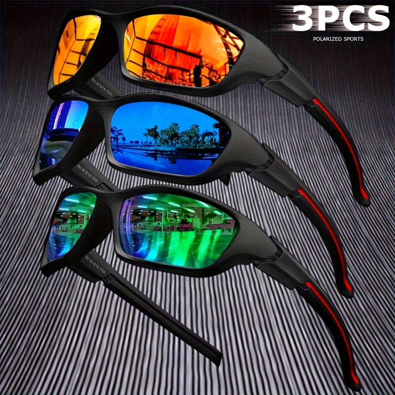 

2/3pairs, Premium Cool Fantasy Polarized Wrap Around Fashion Glasses, For Men Women Outdoor Sports Cycling Running Fishing Hiking Golf Supplies Photo Props