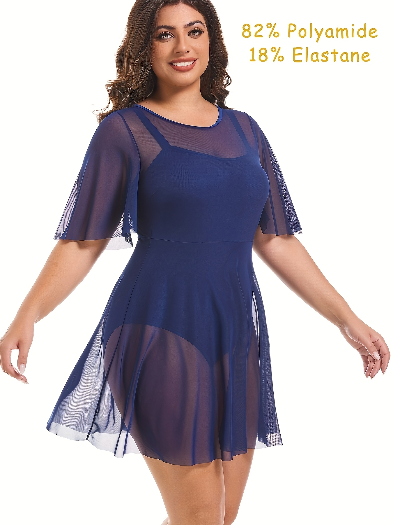 costume bagno taglie forti maniche lunghe e vita Temu Italy