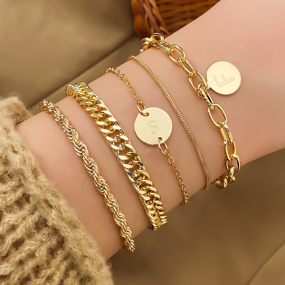 Fashion Geometric Chain Bracelets Jewelry for Women Girls Luxury