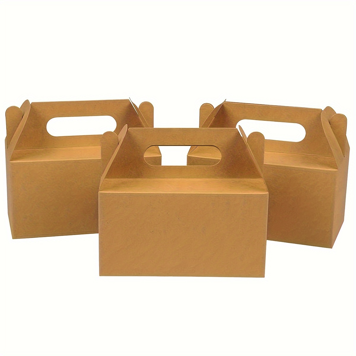 

25pcs Party Favor Boxes Brown Treat Boxes Kraft Gable Boxes Paper Gift Boxes For Baby Showers Birthday Party Wedding