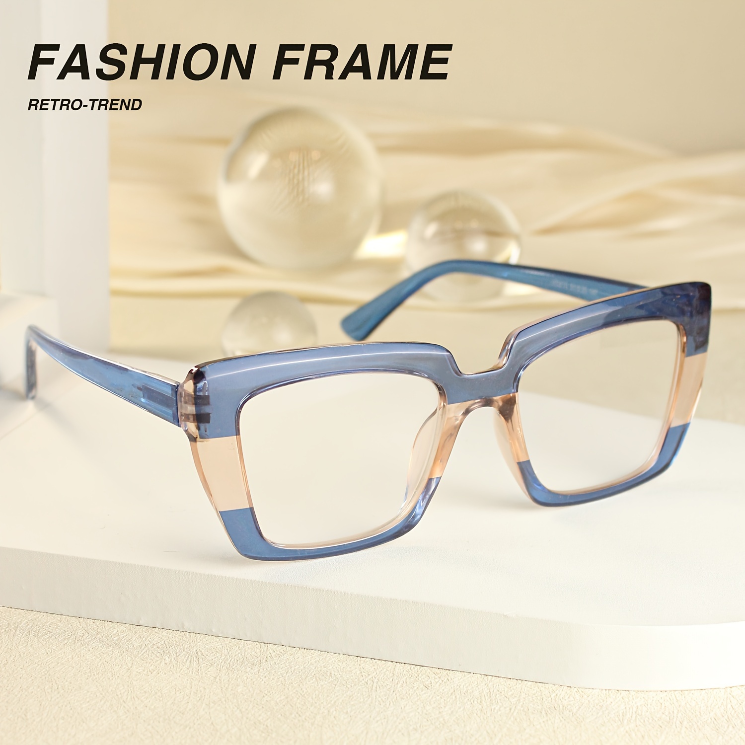 2pcs Cat Eye Large Frame Reading Glasses with Spring Hinges