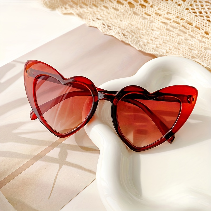 Red love hot sale heart sunglasses