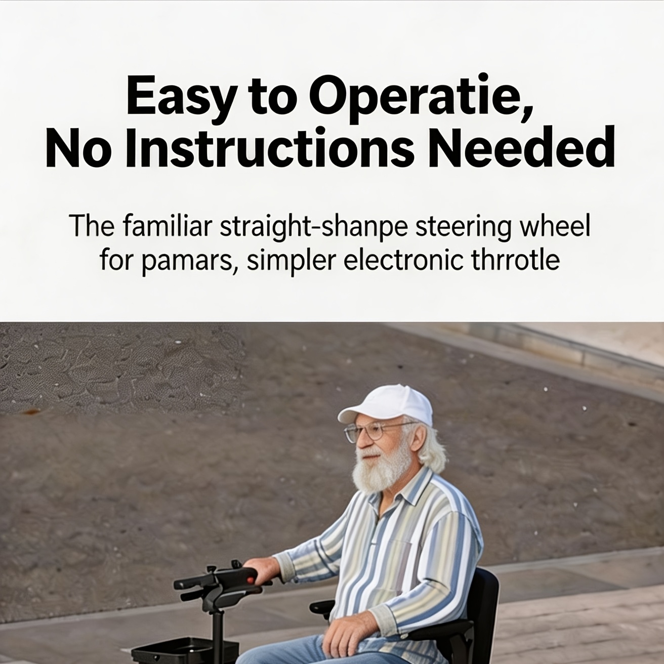 senior electric mobility scooter ergonomic handle electromagnetic brake led   basket 120kg load   Product details 1