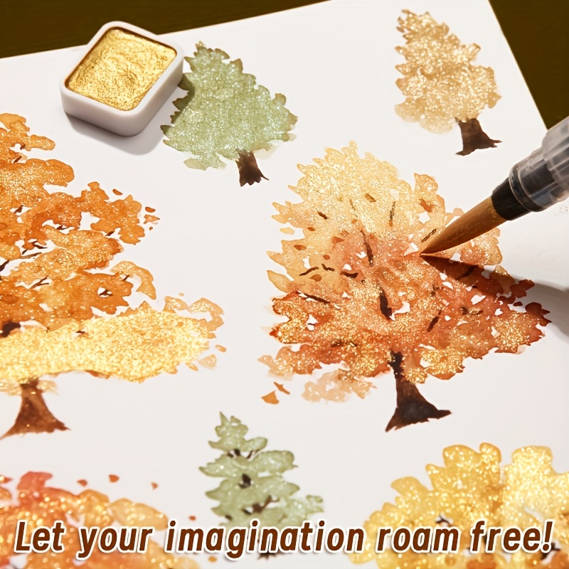 98-Color Solid Opaque Pigment Set for Art Students, Portable Watercolor Tool