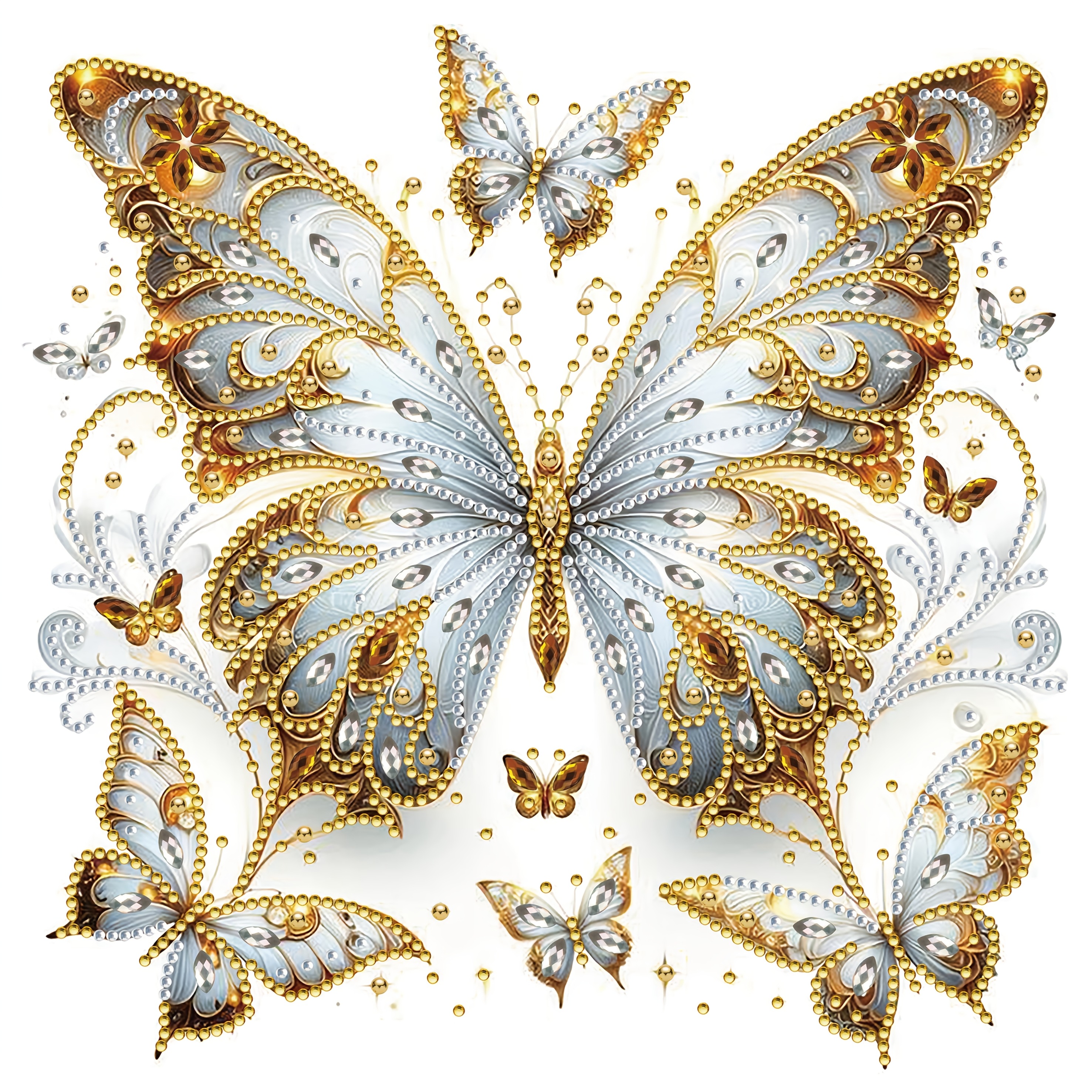 

Diy Diamond Painting Kit, Insect Theme - Irregular Shaped Diamonds On , Art, 30cm X 30cm, For Decor, , Bedroom, Study