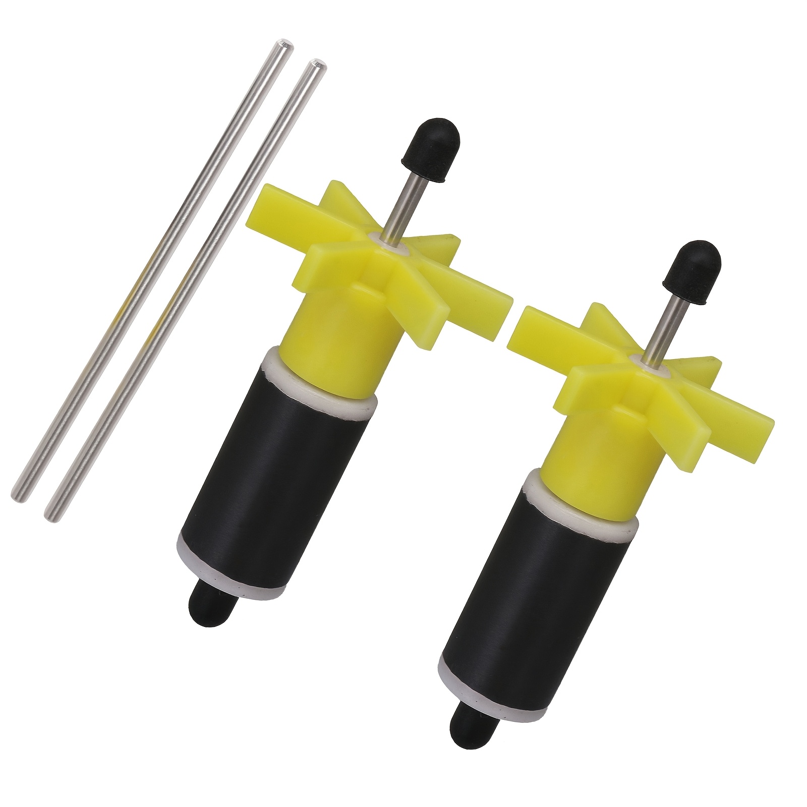 TEMU 2pcs Yellow 16mm Impeller Miniature Submersible Pumps Rotor, Without Battery