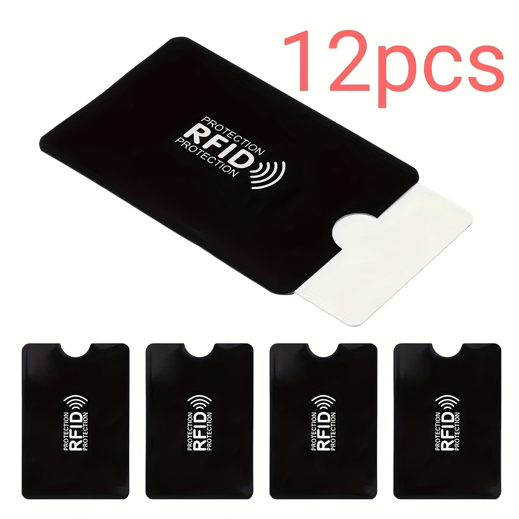 TEMU 3/6/9/12 Pezzi Custodie RFID per Carte, Protettori Qualit� per Carte di , Portatili e Durevoli Custodie Antifurto RFID, Custodie RFID per
