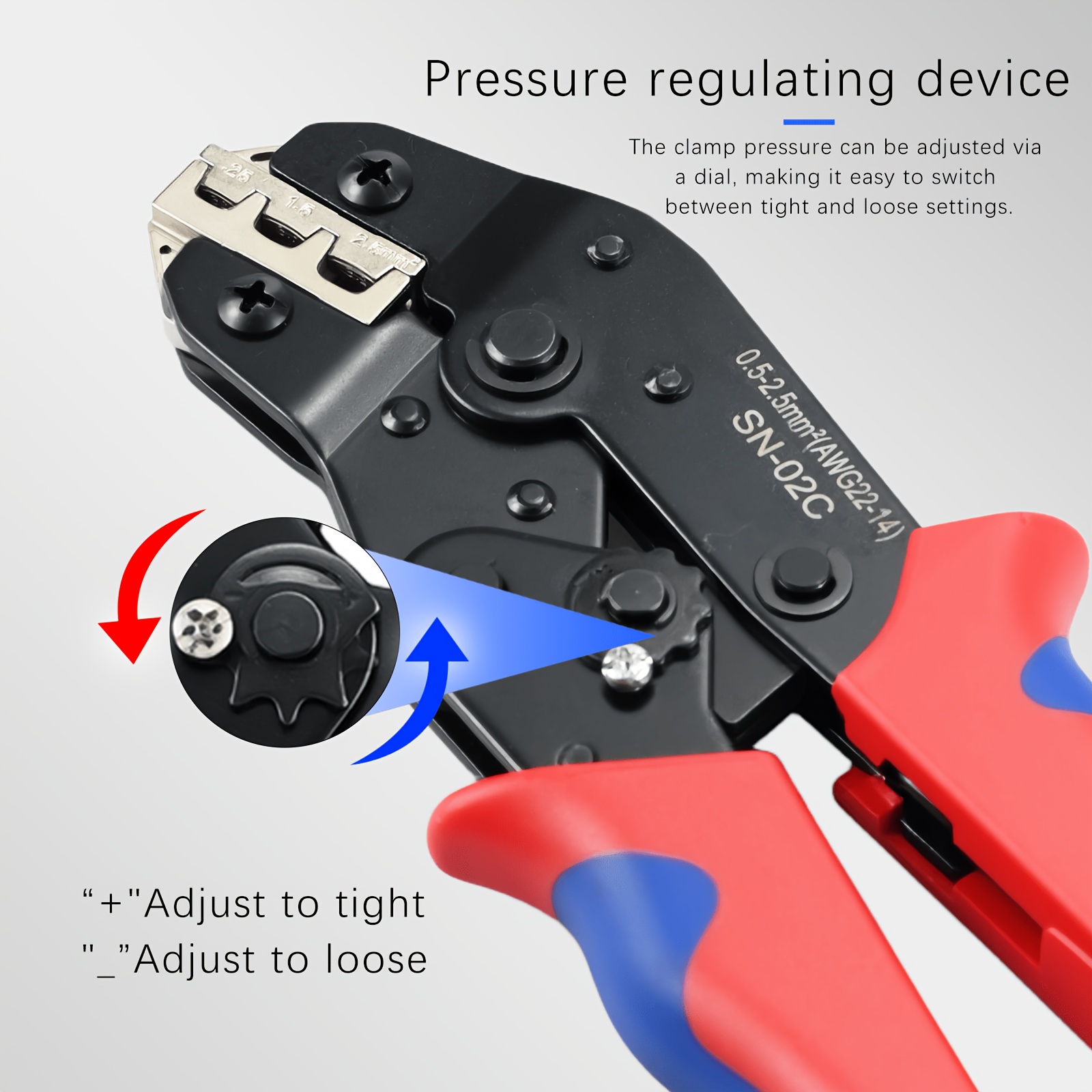 sn 02c precision crimping pliers 0 25 2 5mm cold press terminal pliers manual electrical wire crimper tool electronic component wiring terminal crimp tool for household industrial and electrician use precision wire connector crimping clamp