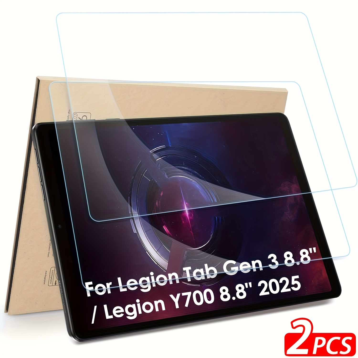 TEMU 2-pack For Tab Gen 3 2025/2024/2023 & Tab 8.8â Tablet Screen Protector, Tempered Glass Hard 9h, Scratch-resistant, -resistant, Glossy,