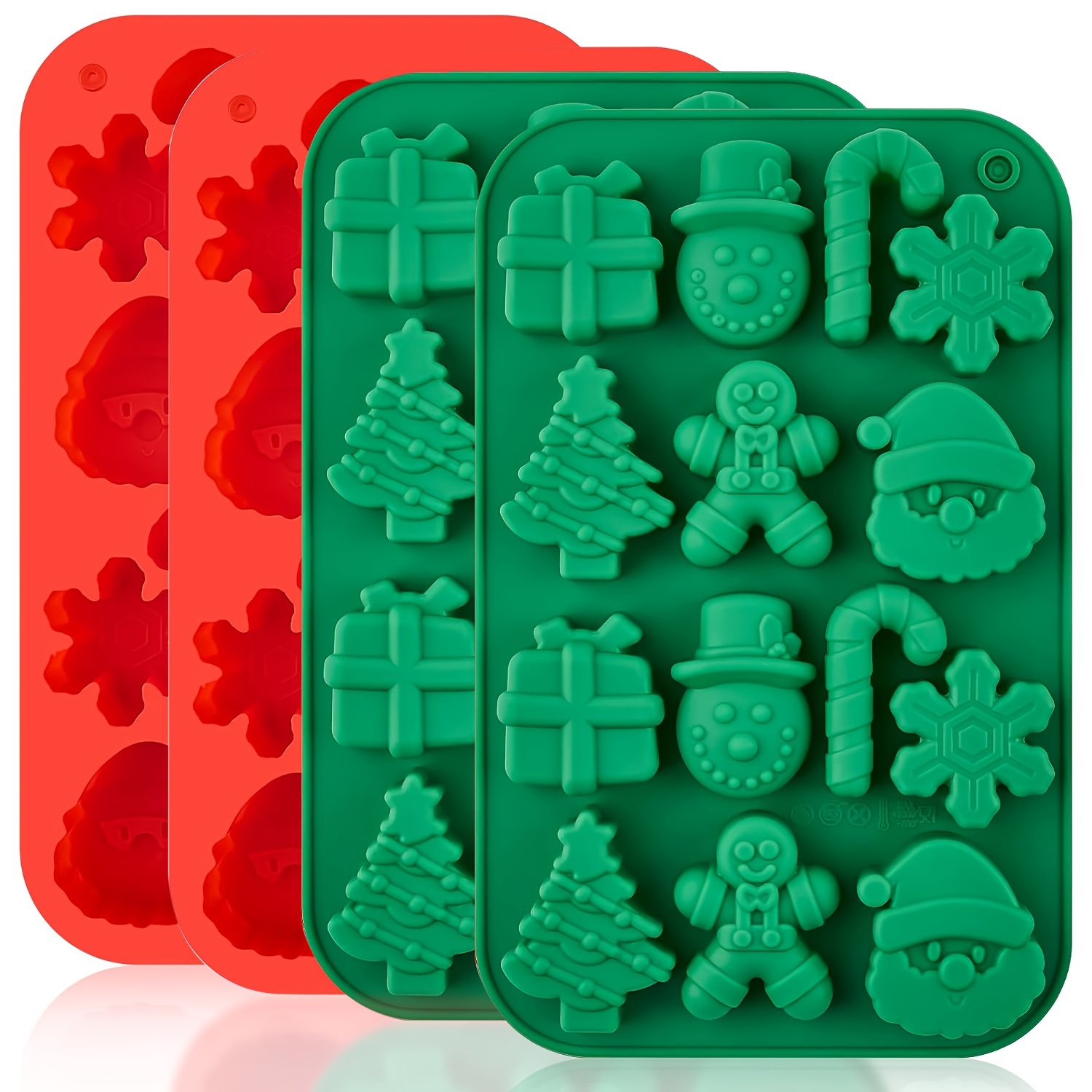 

Christmas Molds, 4pcs Molds Christmas Tree Snowman Man Molds For , , Soaps,