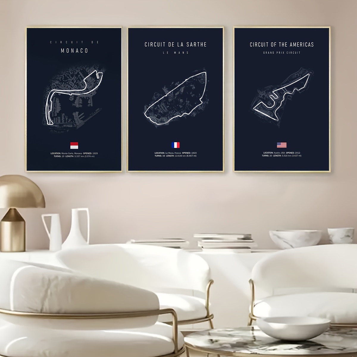 

3pcs Unframed Canvas Poster, Racing Circuit Maps Painting, Canvas Wall Art, Artwork Wall Painting For Gift, Bedroom, Office, Living Room, Cafe, Bar, Wall Decor, Home And Dormitory Decoration