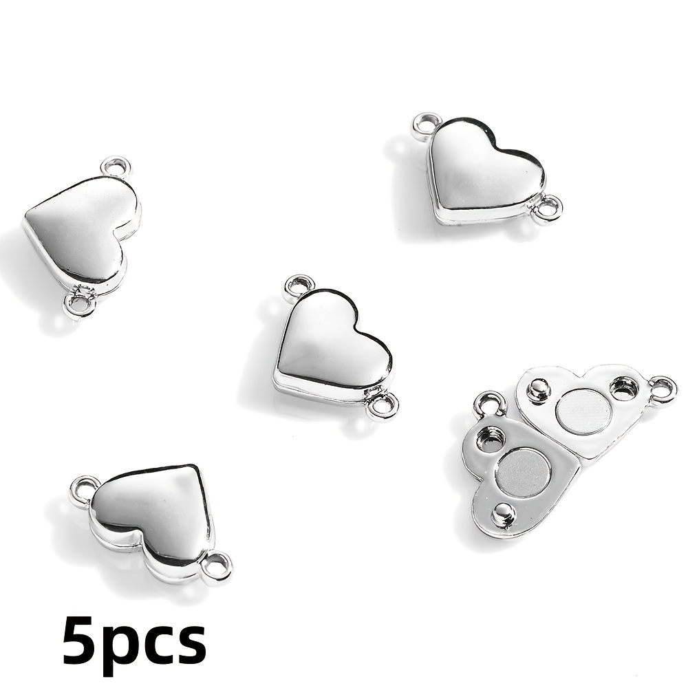 Image of 5pcs 18x11mm Heart Magnetic Clasps For Jewelry Making Bracelet Necklace Chain Connect Jewelry (random)