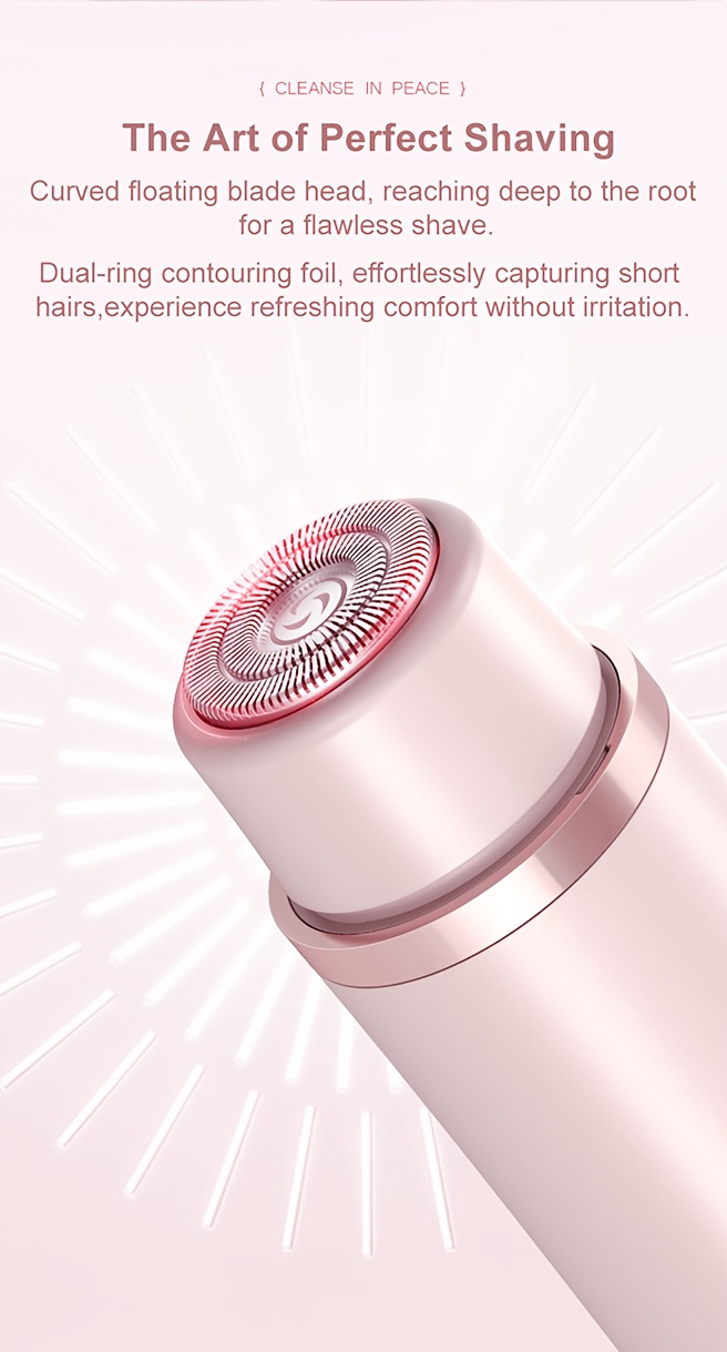 2in 1 electric shaver dual head hair removal women bikini trimmer designed for full body hair removal usb charging convenient to carry   electric hair trimmer and razors for bikini armpit leg and body hair removal ipx7 Product details 3