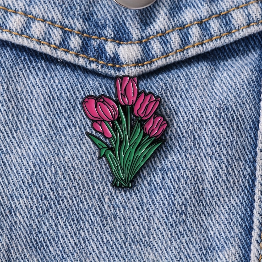 TEMU smaltata a forma di color rosa, spille decorative , ornamenti, spille per borsa da , gioielli, regali