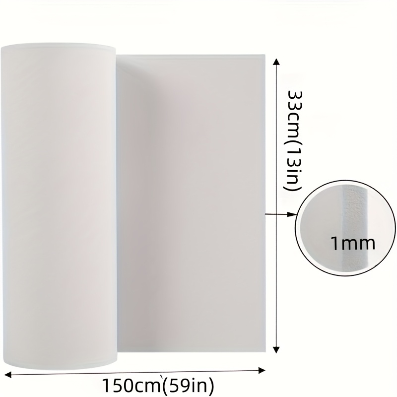 TEMU Premium Cosplay Eva Foam Board, Thickness 1 Mm To 3 Mm, Black And White Foam Rolls, 59 "x 13", Suitable For Cosplay Clothing, Crafts, Projects