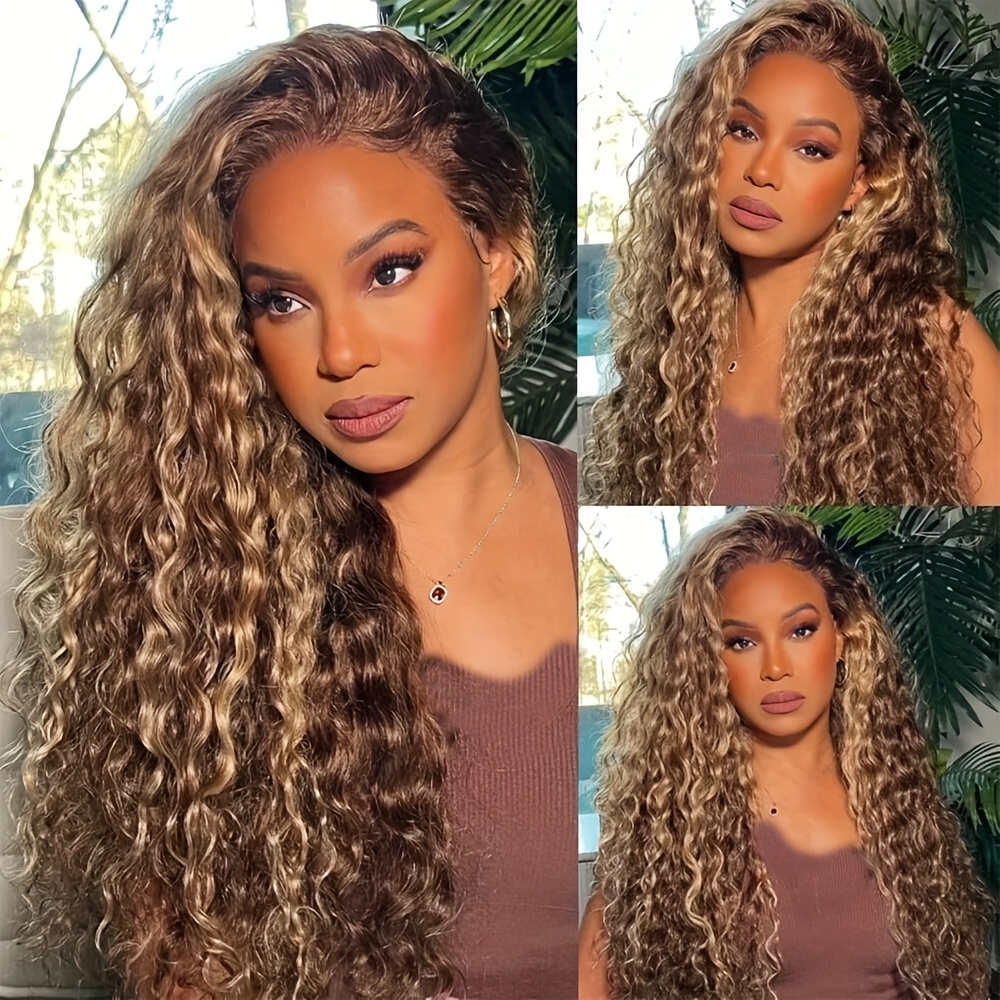 human hair wigs featuring a mixed blonde brazilian water - Temu display picture 2