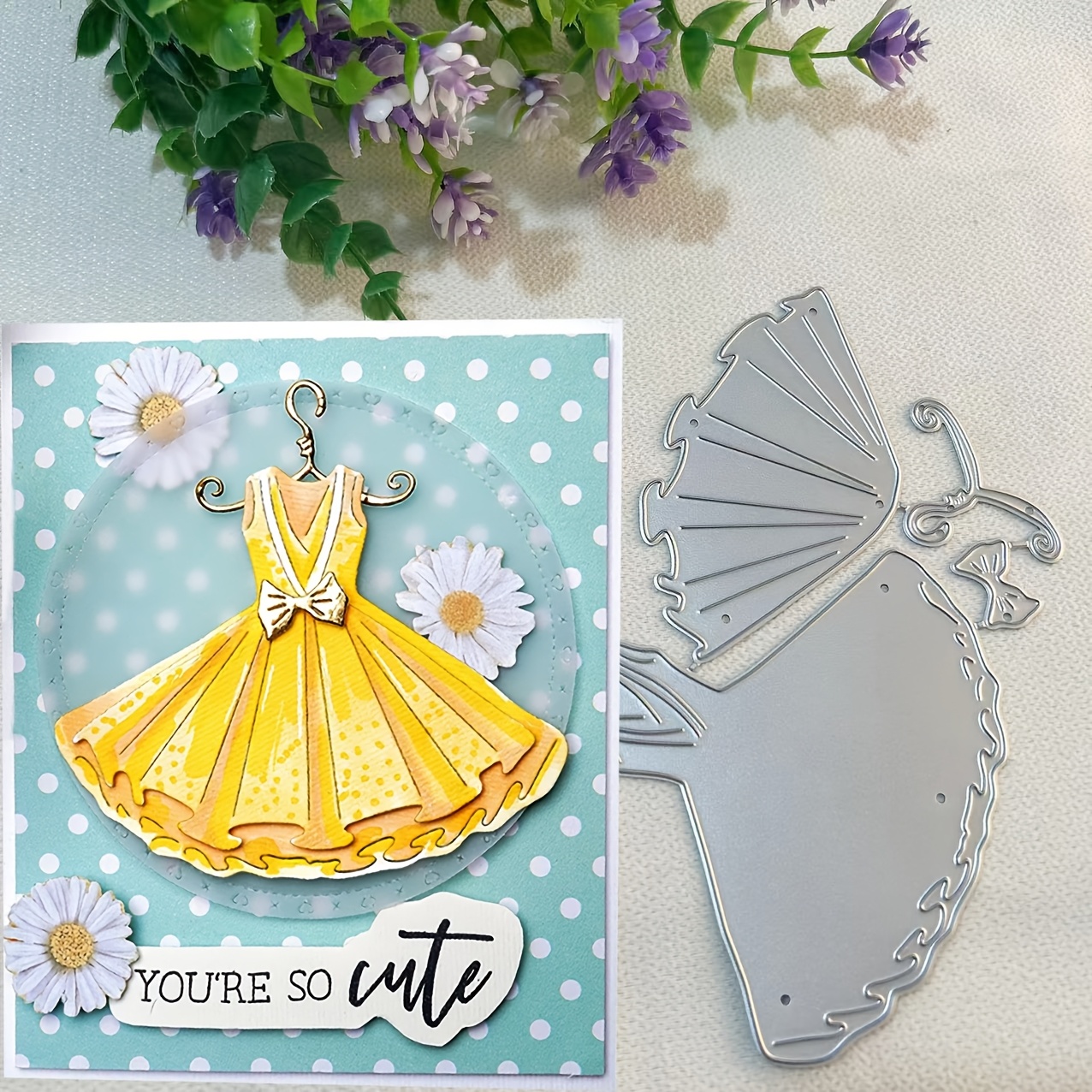 

1pc Robe Découpée en Métal, Pochoir de Gaufrage pour Scrapbooking DIY, Matrices de Découpe en Métal pour la Fabrication de Cartes de Vœux Faites à , Outils de Fabrication de Cartes Cadeaux