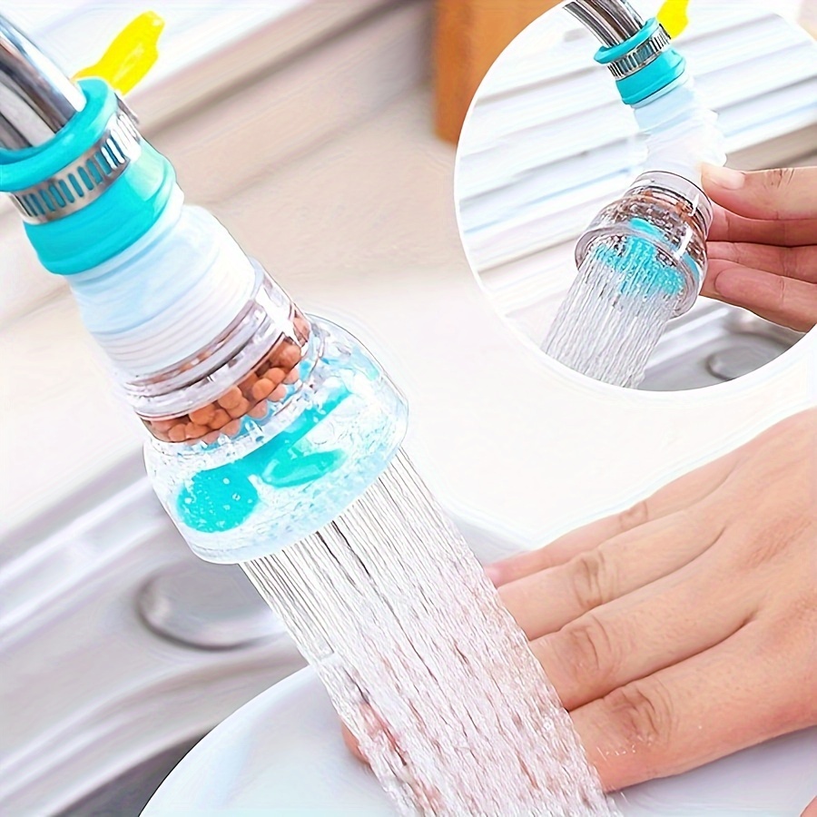 Rotating Faucet Water Purifier Filter, Extender with Water Purifier - Plastic, Purifier Kitchen Sink Accessories, Clean Hands And Drinking Water, No Electricity Required, Control Water Flow, Filter for Drinking Water