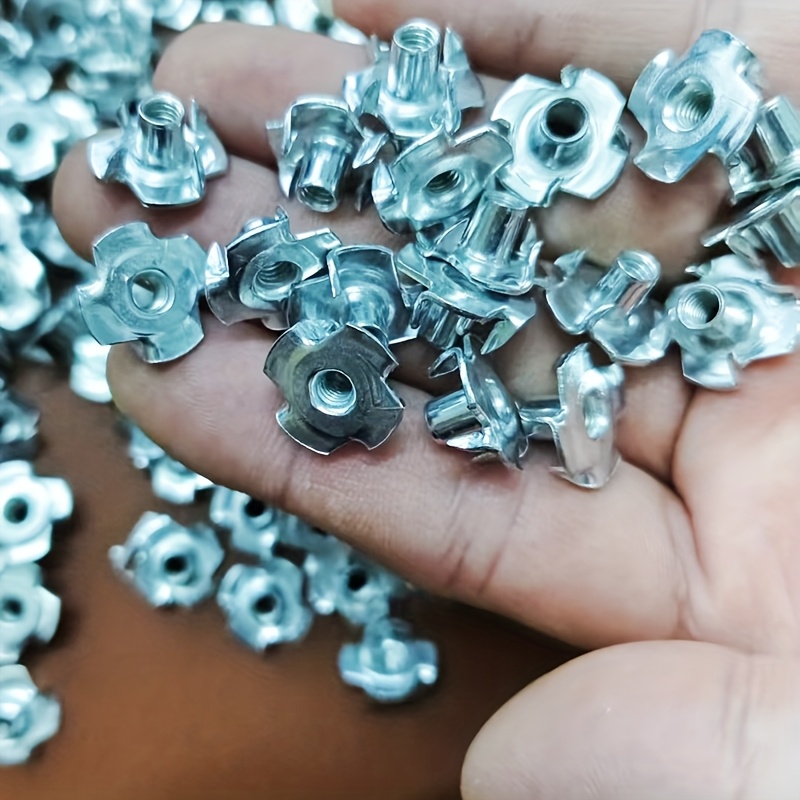 E-shop 40-60 Stück Vierzinken-Mutter Mehrzahn-Verzierung Sicherere Hardware-Installation Universal Vierzinken-Sicherungsmutter für Möbelinstallation