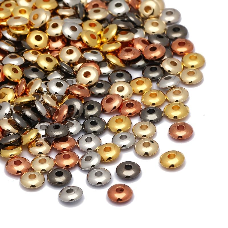 400Pcs Smooth Saucer Spacer Beads for Handmade Bracelets and Necklaces