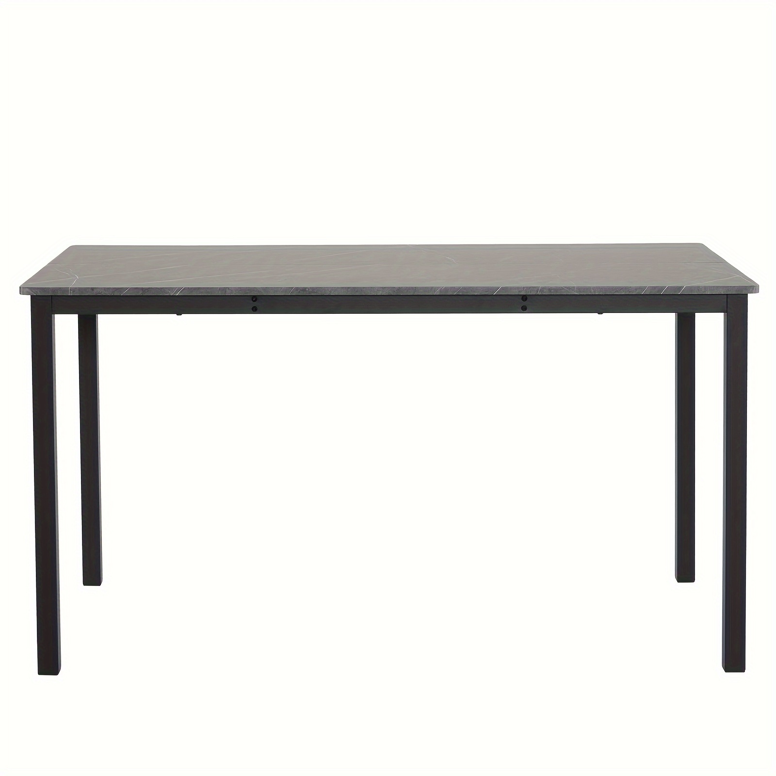 

Disassemble Rectangular Dining Table With Straight Feet Grey Pvc Marble Surface 120*76*76cm 140*76*76cm